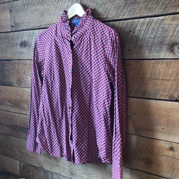 Pendleton | Ruffle Collar Plaid Button-down - Picture 3 of 12